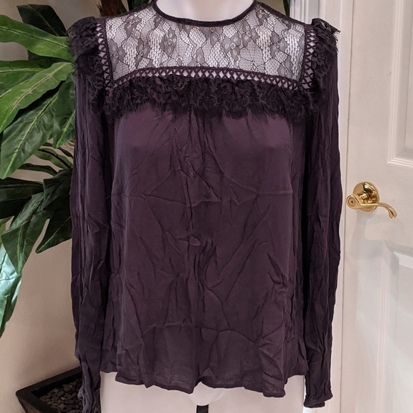 Xhileration Women's Long Sleeve Lace Top Size Small - Picture 1 of 8